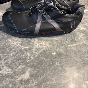 FOOTJOY M PROJECT 55132 GRAY LEATHER SOFT SPIKE GOLF SHOES Size 11.5 Wide EUC